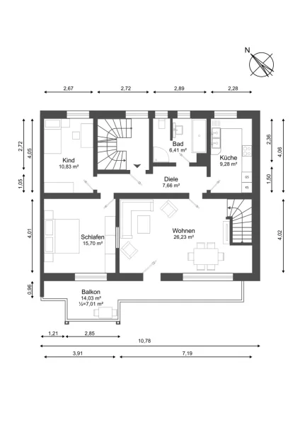 Grundriss 1. OG