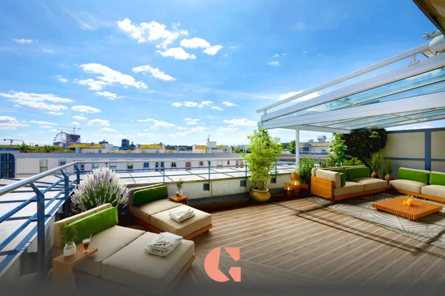 Dachterrasse - Wohnung kaufen in München - Spektakuläres Penthouse mit herrlichem Gebirgsblick