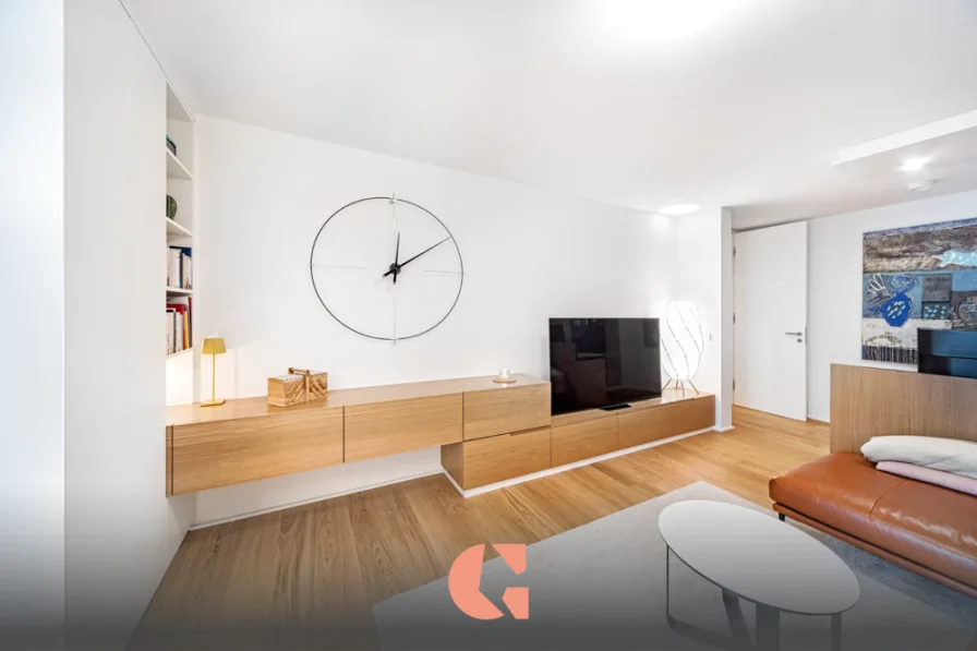 Wohnzimmer - Wohnung kaufen in München - Nahe Theresienwiese: Saniertes Design-Schmuckstück mit Innenhofausrichtung