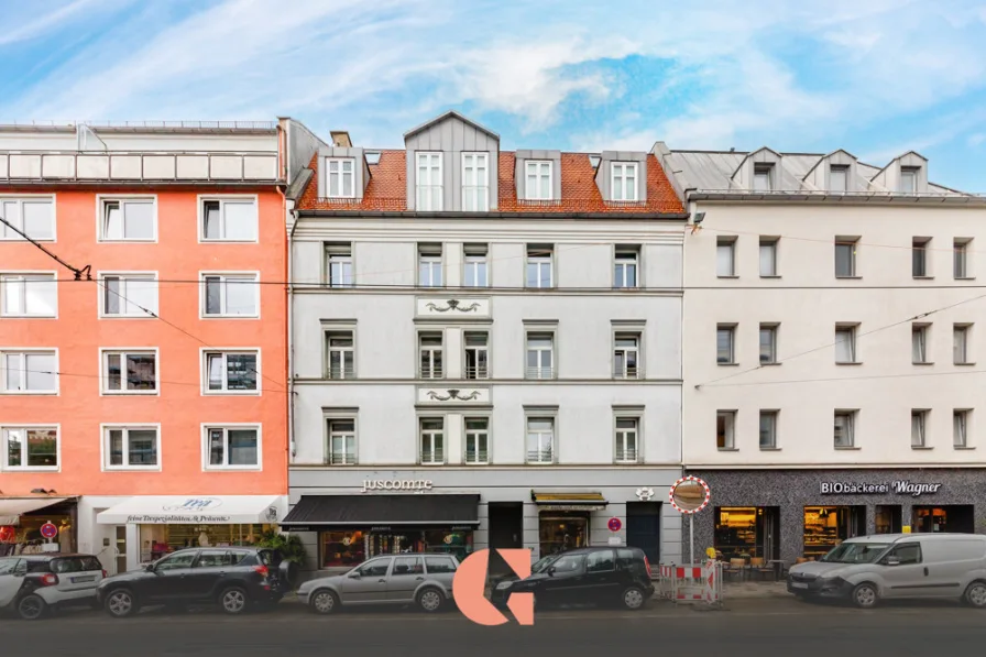 Hausansicht - Wohnung kaufen in München - 173 m² Nutzfläche!   -  Exklusives Wohnen und Arbeiten unter einem Dach