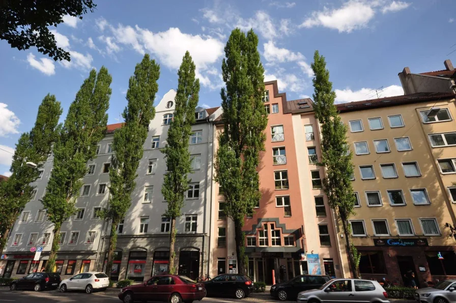 Außenansicht  - Büro/Praxis mieten in München - PROEIGENTUM: Moderne Büroflächen nahe Goetheplatz - neue EBK, Boden nach Vereinbarung, Geweißelt