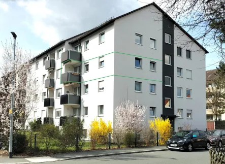 Süd-Ost-Ansicht - Wohnung kaufen in Lauf - 2-Zimmer-Eigentumswohnung mit Garage