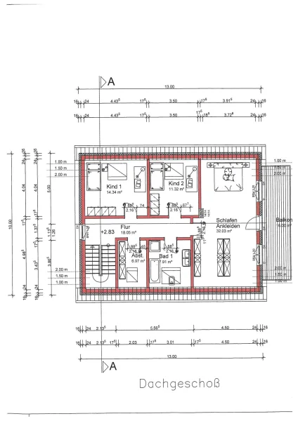 Grundriss Obergeschoss