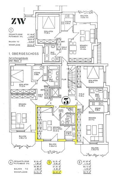 Grundriss ETW Nr. 5