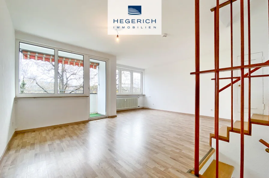 Wohnzimmer - Wohnung kaufen in Fürth - HEGERICH: Vermietete Maisonettewohnung am Wiesengrund-Fürth