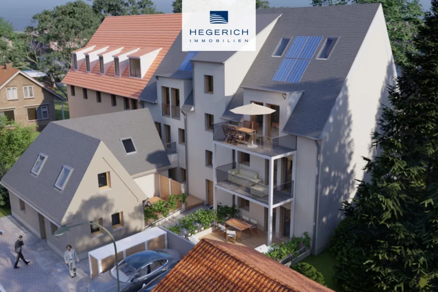 Visualisierung Außenansicht - Haus kaufen in Nürnberg - HEGERICH: Wohnqualität vom Feinsten - kernsaniertes Mehrfamilienhaus in bester Lage von Ziegelstein