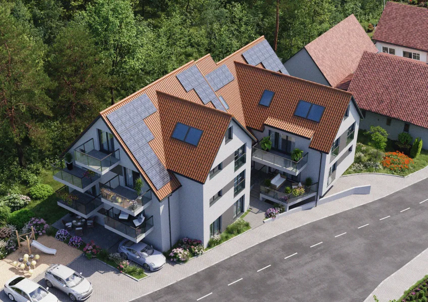 Vogelperspektive - Wohnung kaufen in Rutesheim-Perouse - PEROUSER DUO