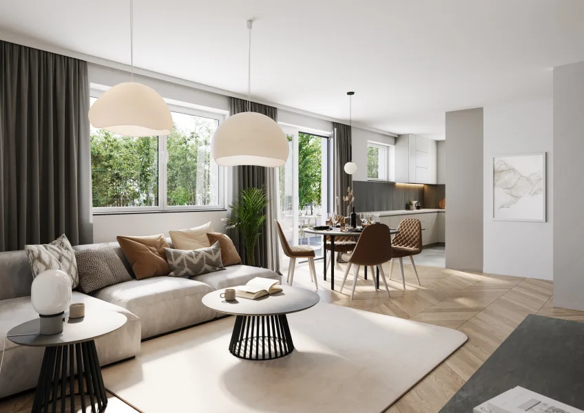 Wohnzimmer - Wohnung kaufen in Rutesheim-Perouse - PEROUSER DUO