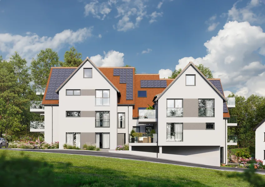 Süd-Ansicht - Wohnung kaufen in Rutesheim-Perouse - PEROUSER DUO