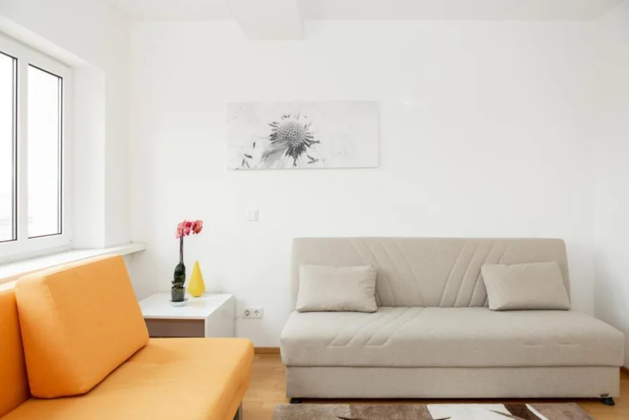 Wohnen & Schlafen - Wohnung kaufen in Fürth - HEGERICH: Frisch renoviertes, möbliertes 1-Zimmer Apartment in historischem Anwesen