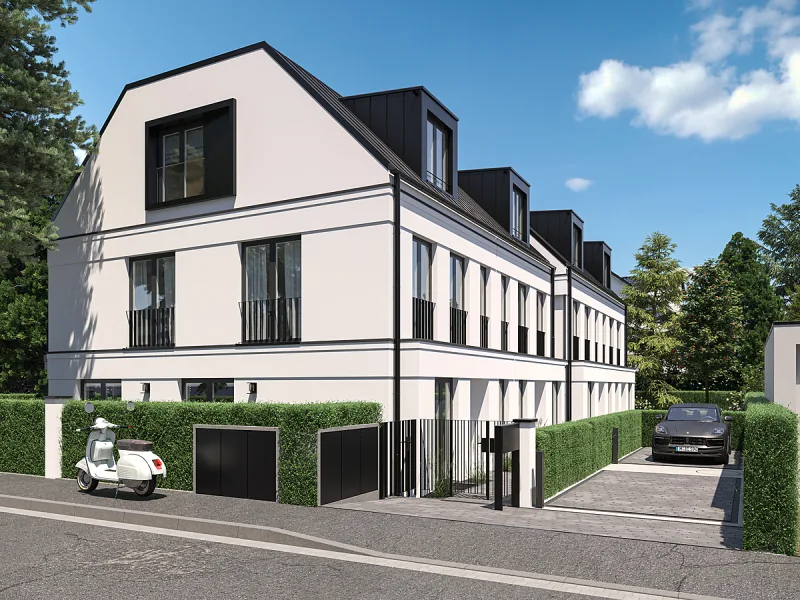 OSTANSICHT - Haus kaufen in München - THE FOUR | Modernes Stadthaus mit Westausrichtung: Energieeffizienz trifft auf Architektur #3