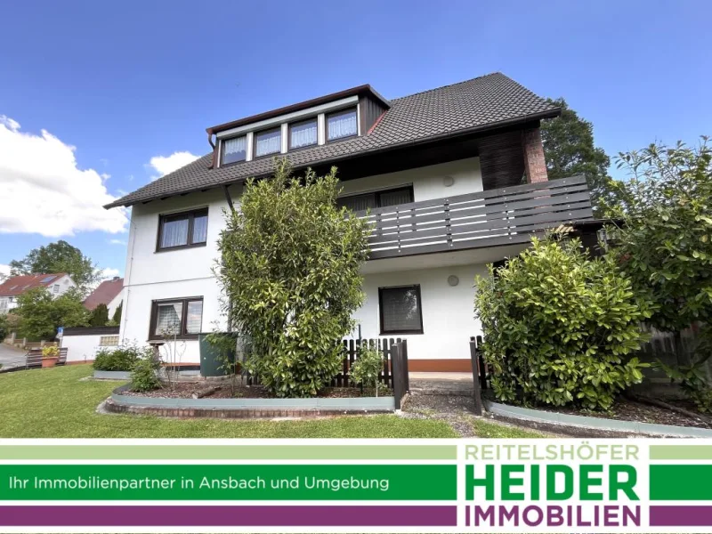 1713 Ansicht SSO 140524 - Haus kaufen in Heilsbronn - Einfamilienhaus mit Einliegerwohnung in sonniger Lage