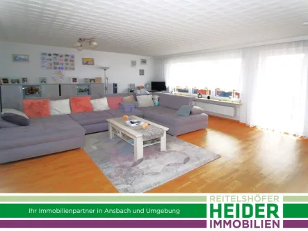 5654 Wohnen - Wohnung mieten in Ansbach - 4 Zi-Wohnung mit Esszimmer und Balkon - Nähe Kaufland