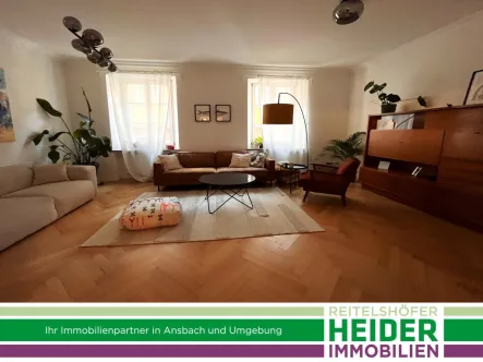 5696 Wohnen - Wohnung mieten in Ansbach - herrschaftliche  kernsanierte Altstadtwohnung im Stadtzentrum von Ansbach