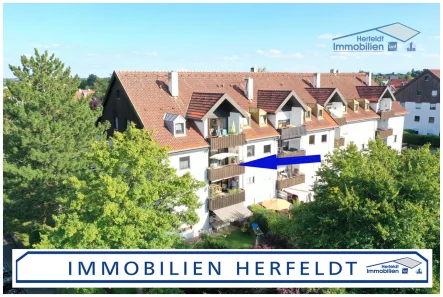 Idyllische, gepflegte Wohnanlage - Wohnung kaufen in Landsberg am Lech - Helle 3-ZKB-ETW mit gepflegtem Ambiente und atemberaubendem Blick ins Grüne vom sonnigen Westbalkon