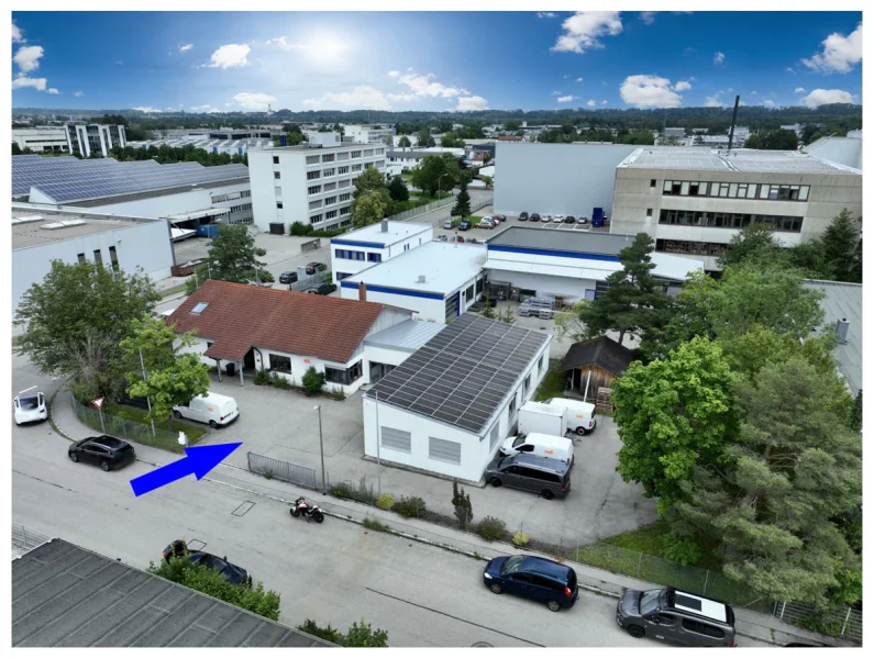 Großzügiges Grundstück - Büro/Praxis kaufen in Landsberg am Lech - Vielseitig nutzbare Gewerberesidenz mit Büroflächen und Lagerhalle auf 1.402 m² großem Grundstück