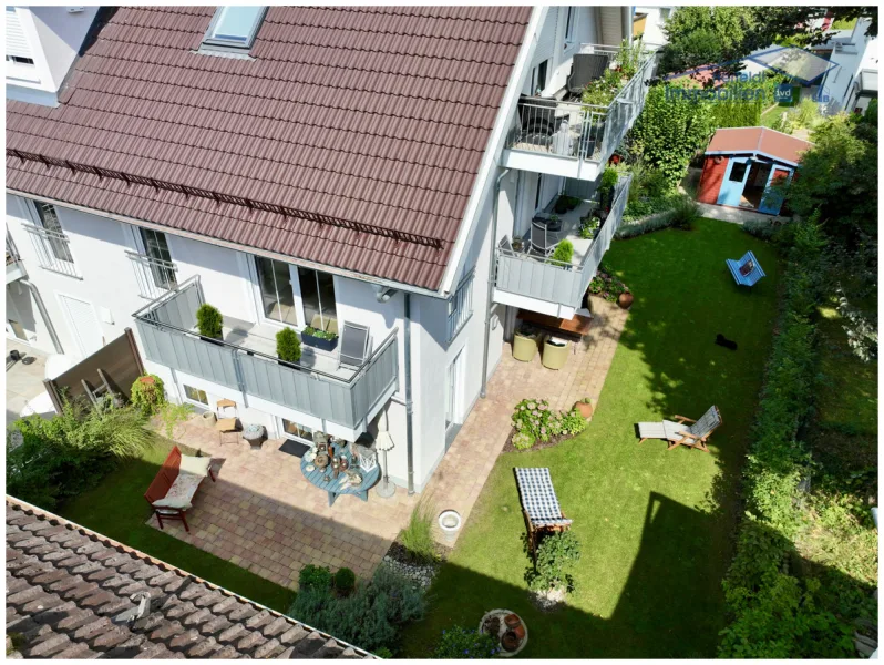 Großer 200 m² Gartenbereich - Wohnung kaufen in Bad Wörishofen - Barrierefreie Eleganz: Luxuriöse 3-ZKB-Erdgeschosswohnung mit großem Traumgarten-2xBäder,2xTerrassen