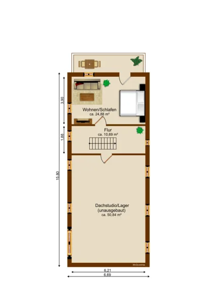 Dachgeschoss Grundriss