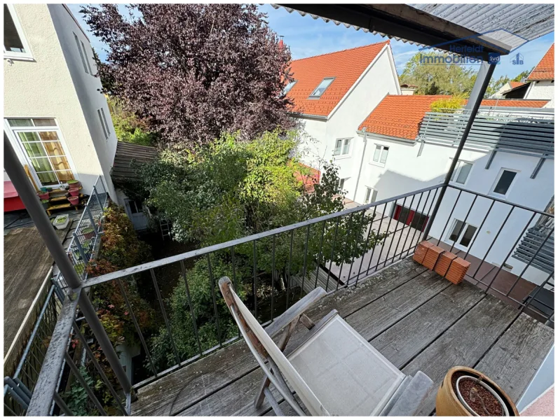 Balkon mit Gartenblick