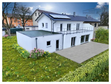 Hochwertige Bauweise - Haus kaufen in Stadtbergen / Leitershofen - Erstbezug: Moderne Neubau-DHH mit Einliegerwohnung, Doppelgarage & Energieeffizienz in Stadtbergen