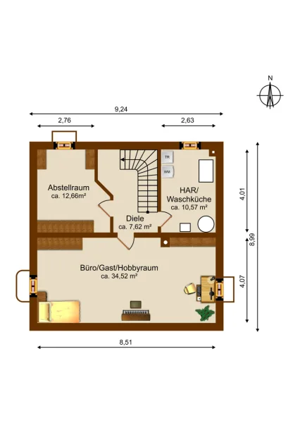 Kellergeschoss Grundriss