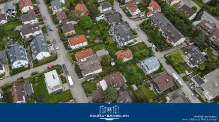 Luftbild Forstenried - Grundstück kaufen in München - AkuRat Immobilien - Baugrundstück in Top-Lage M.-Forstenried - sofort verfügbar!