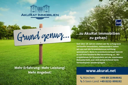 Grundstück Akurat - Grundstück kaufen in Buchloe - AkuRat Immobilien - Provisionsfrei! Baugrundstück mit Baugenehmigung nähe Buchloe (Waal)