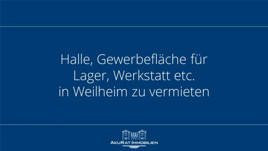 Werkstatt - Halle/Lager/Produktion mieten in Weilheim in Oberbayern - TOP-Gewerbeeinheit: Halle, Gewerbefläche für Lager, Werkstatt etc. in Weilheim zu vermieten