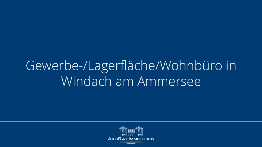 Wohn-Büro Titel - Halle/Lager/Produktion mieten in windach - Gewerbe- / Lagerfläche / Wohnbüro in Windach am Ammersee