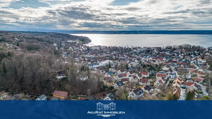 Baugrundstück Herrsching - Grundstück kaufen in Herrsching am Ammersee - Traumhaftes Baugrundstück mit SEE-/Bergblick in Herrsching am Ammersee mit genehmigtem Vorbescheid!