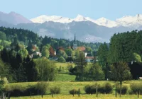 Blick auf Weiler im Westallgäu