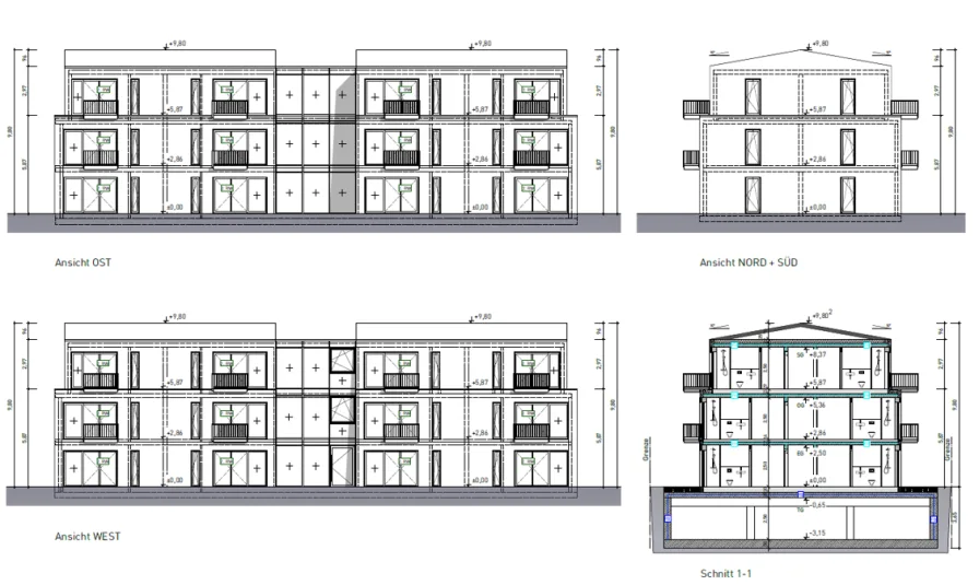 Ansichten_Schnitte Neubaumöglichkeit