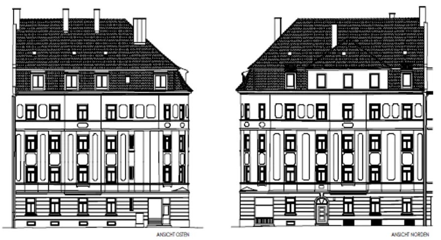 Skizze+Gebäude - Wohnung kaufen in München - Wohnung 10, 3. OG 1 Zimmer