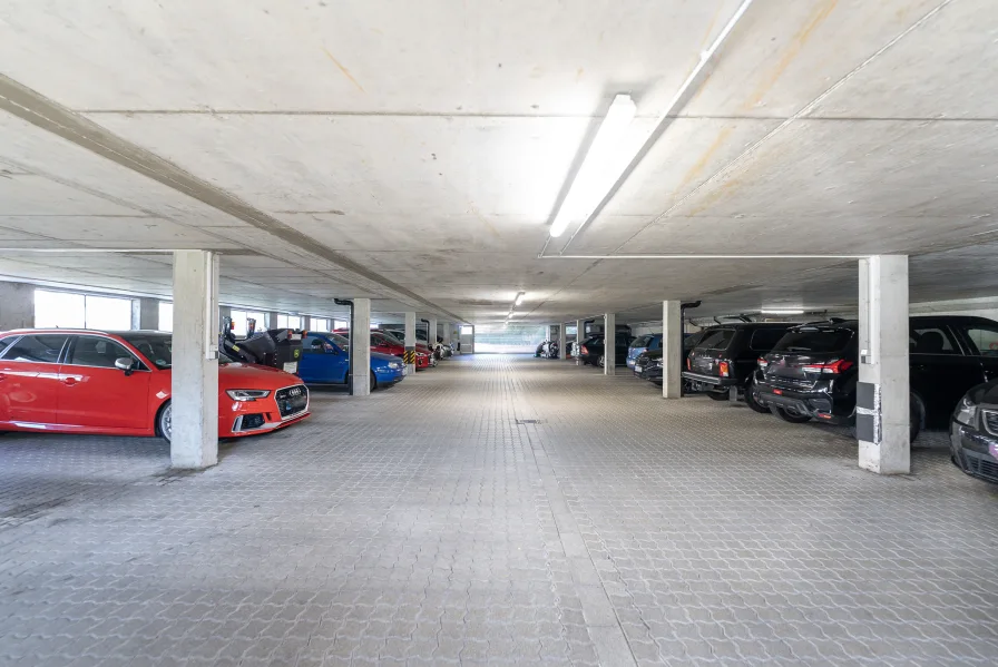 Ein-Ausfahrt Tiefgarage und Stellplatz (direkt neben Eingang vom Haus)