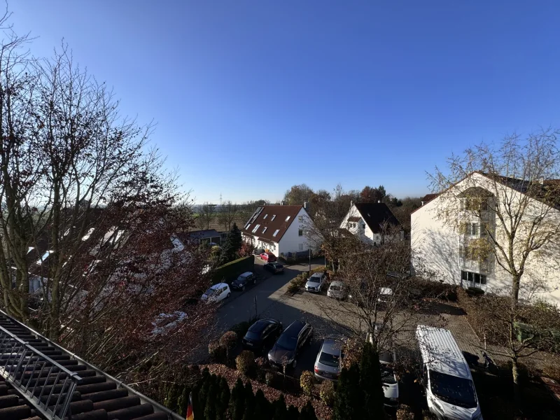 Aussicht vom überdachten Balkon