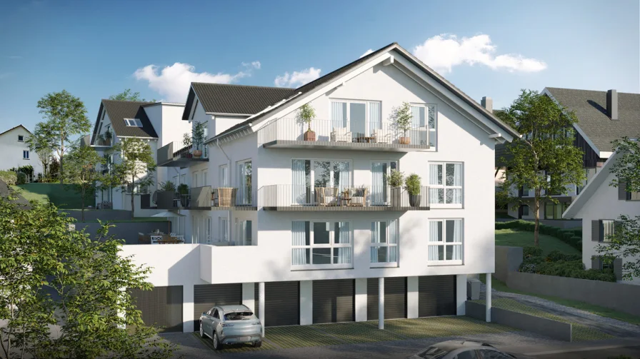 Ansicht Visualisierung-unverbindliches Beispiel - Wohnung kaufen in Gaienhofen - Panoramablick am Bodensee: Exklusives Wohnen auf der Höri