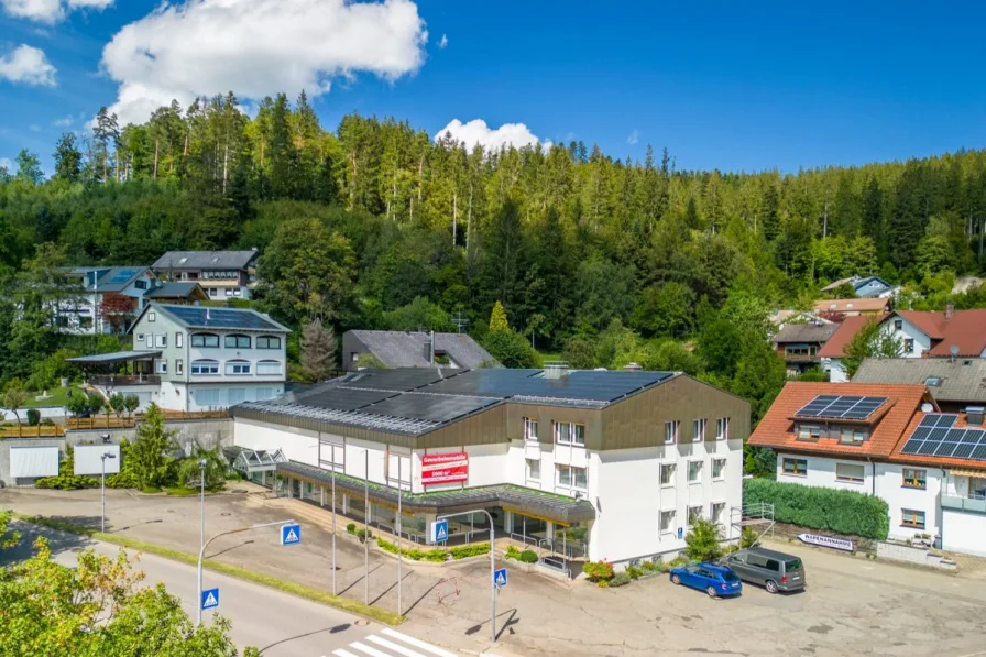 Straßenansicht - Halle/Lager/Produktion kaufen in Schonach im Schwarzwald - Optimale Gewerbeimmobilie - Effizienter Raum für Ihren Geschäftserfolg