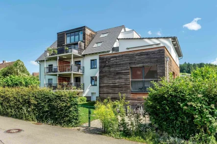 Gartenansicht - Haus kaufen in Allensbach - Einzigartiges 7-Familienhaus mit Teil-Seesicht und Alpenblick