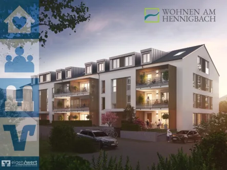 Am Hennigbach - Wohnung kaufen in Markt Schwaben - Ideal geschnittene 2,5-Zi.-Neubauwohnung mit Terrasse in Markt Schwaben