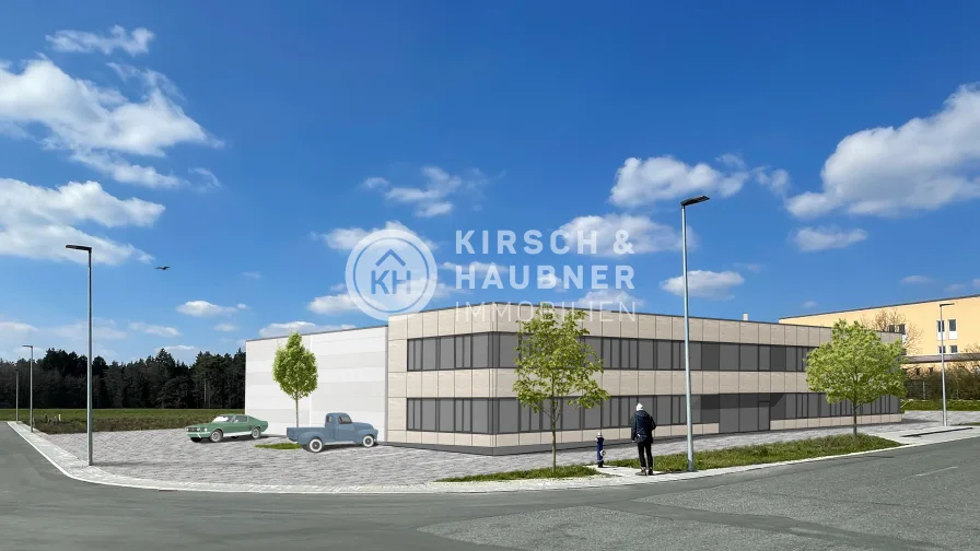 NEUBAU Werkhalle + Büro - Halle/Lager/Produktion mieten in Burgthann - FÜR UNTERNEHMER!NEUBAU-Warmlagerhalle, Gewerbeareal Burgthann - Espenpark