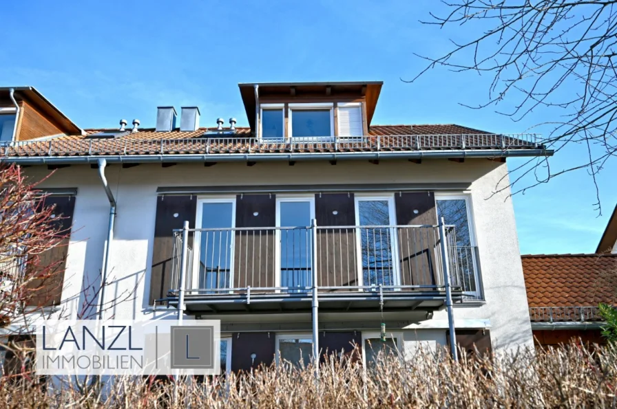 Balkonansicht - Wohnung kaufen in Poing - Aussergewöhliche 2 Zi.-Wohnung mit sonnigem Balkon