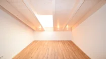 Sichtdachstuhl mit LED-Spots