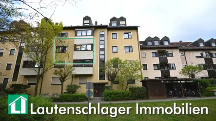 Vermietete Etagenwohnung - Wohnung kaufen in Erlangen - Investition auf kurz oder lang! 2-Zimmer-Wohnung mit Garage in Erlangen-Büchenbach
