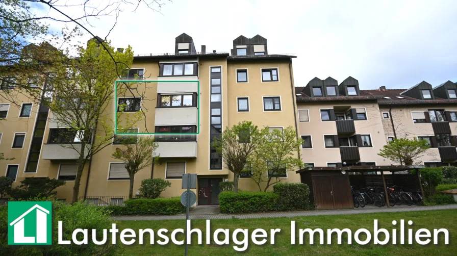 Vermietete Etagenwohnung - Wohnung kaufen in Erlangen - Investition auf kurz oder lang! 2-Zimmer-Wohnung mit Garage in Erlangen-Büchenbach