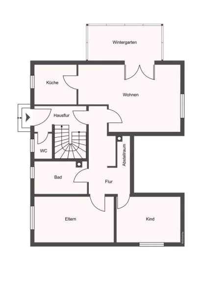 Grundriss-Skizze EG-Wohnung