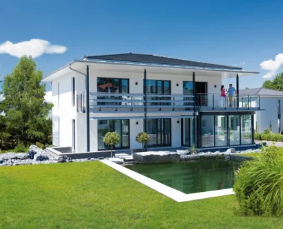 Haus Außenansicht Garten - Haus kaufen in München - Münchner IG: Traumhaus sucht Traumfamilie Energiesparhaus KFW40-A+ in Bestlage von Solln