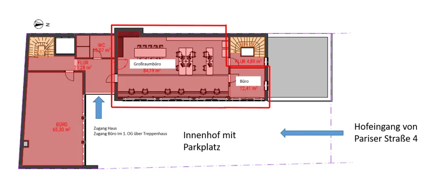 Grundriss Büro 1. OG groß