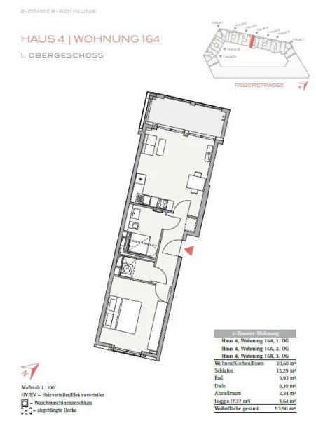 Grundriss 2-Zimmer 164_166_168