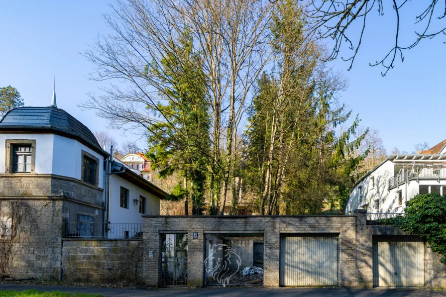 Frontalansicht - Grundstück kaufen in Würzburg - Traumhaftes Grundstück in exklusiver Lage mit vorhandener Baugenehmigung