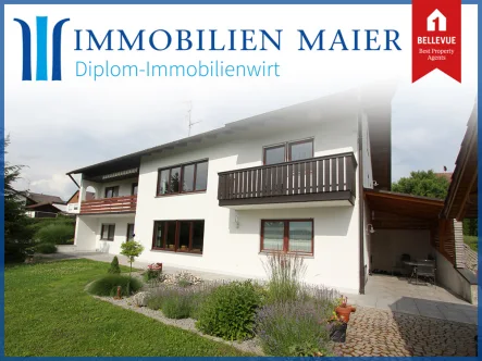 Hausansicht - Haus kaufen in Haarbach - DIPLOM-Immowirt MAIER !! Perfektes, großzügiges Zweifamilienhaus in zentraler Lage !!